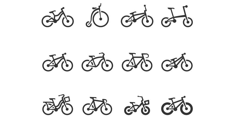 Different types store of bikes