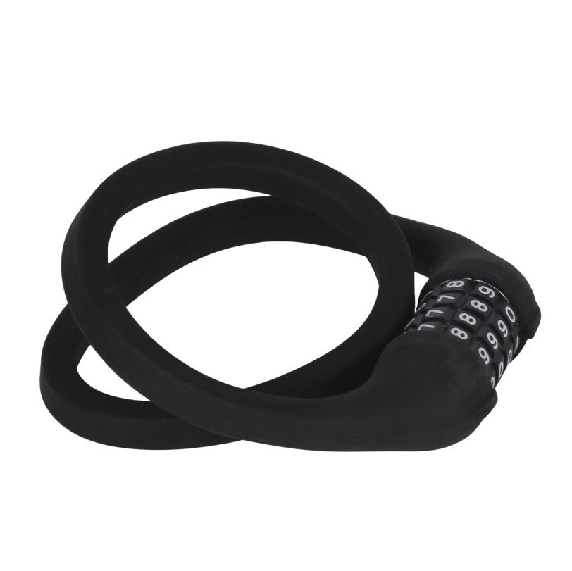 BICYCLE LOCK  SPIRAL COMBINATION MEMORY (Black) image number 1
