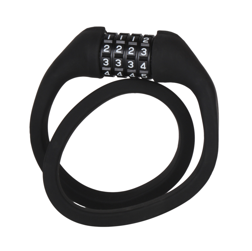 BICYCLE LOCK  SPIRAL COMBINATION MEMORY (Black) image number 0