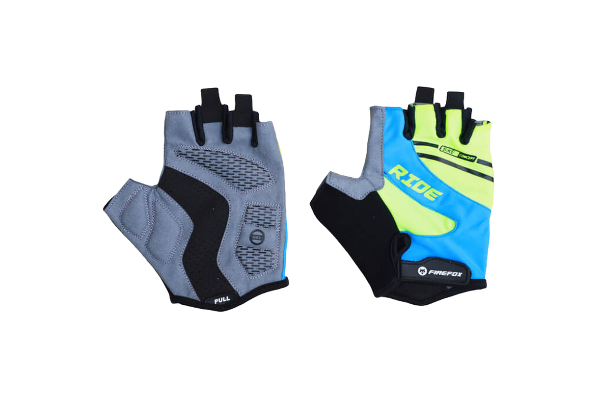 Bicycle Gloves (Grn/Blu, Half finger, Velcro)-S image number 0