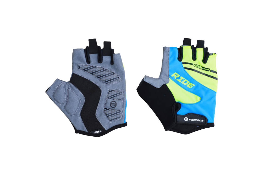 Bicycle Gloves (Grn/Blu, Half finger, Velcro)-S image number 0